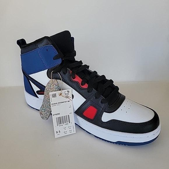 Size 9.5 - Reebok Resonator Mid White Batik Blue GY6292 main image 10